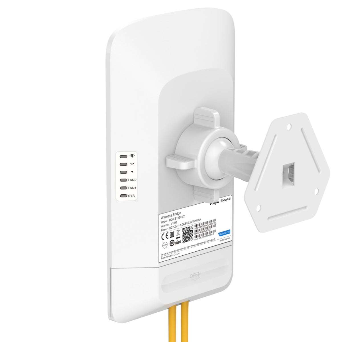 Ruijie Reyee RG-EST350 V2 5GHz 867Mbps Wireless Bridge Kit (2-Pack) | 2× Gigabit Ports | 5km | 15dBi