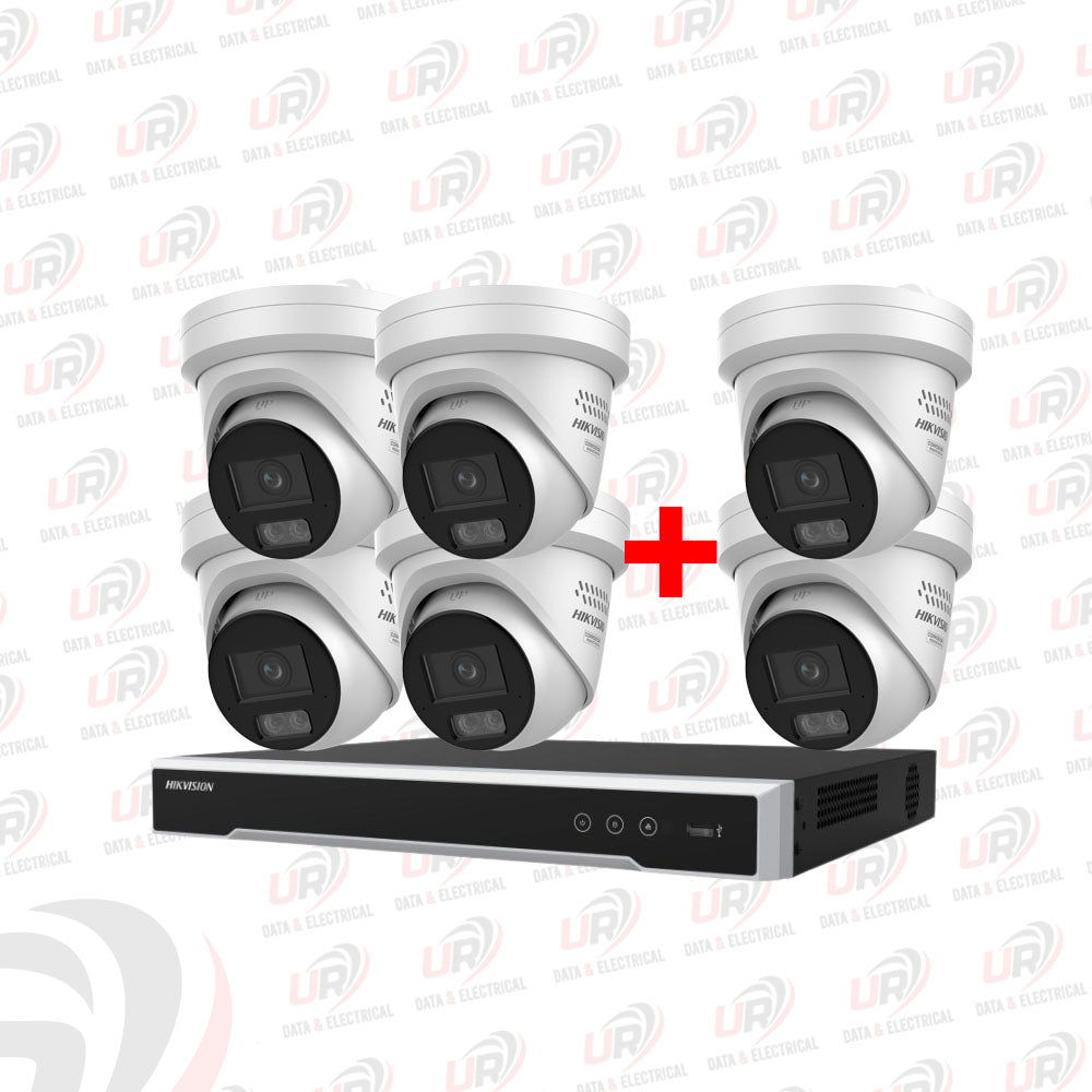Hikvision 6 Camera 6MP & 8MP ColorVu 3.0 CCTV Kit | Smart Hybrid Light & 8-Channel PoE NVR