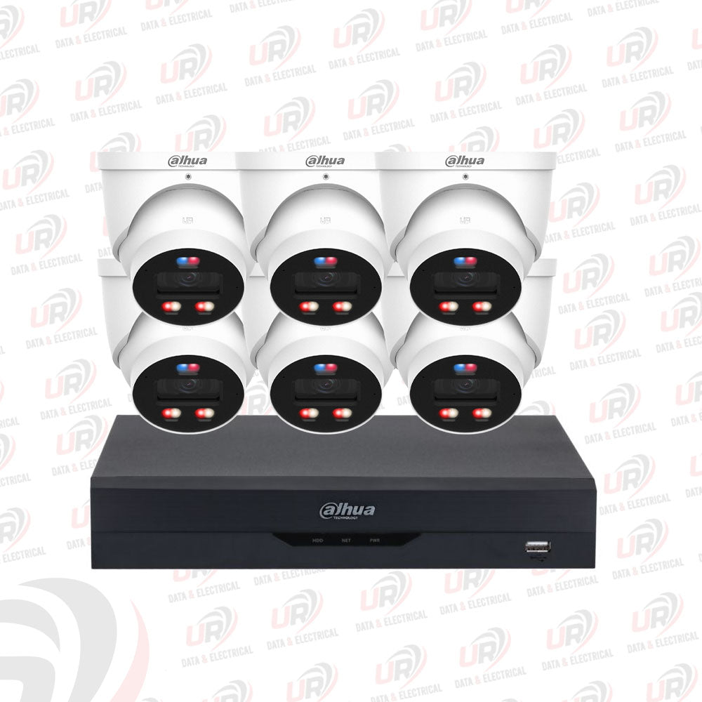 Dahua 6-Camera 8MP 4K TiOC PRO CCTV Kit | 6 × 3849 Pro + 8-Channel PoE NVR