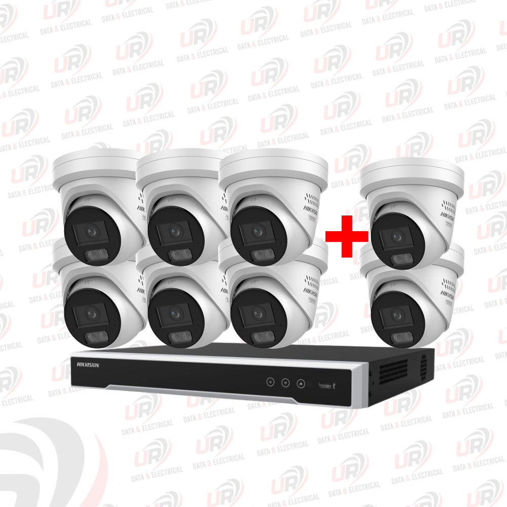 Hikvision 8 Camera 6MP & 8MP ColorVu 3.0 CCTV Kit | Smart Hybrid Light & 8-Channel PoE NVR