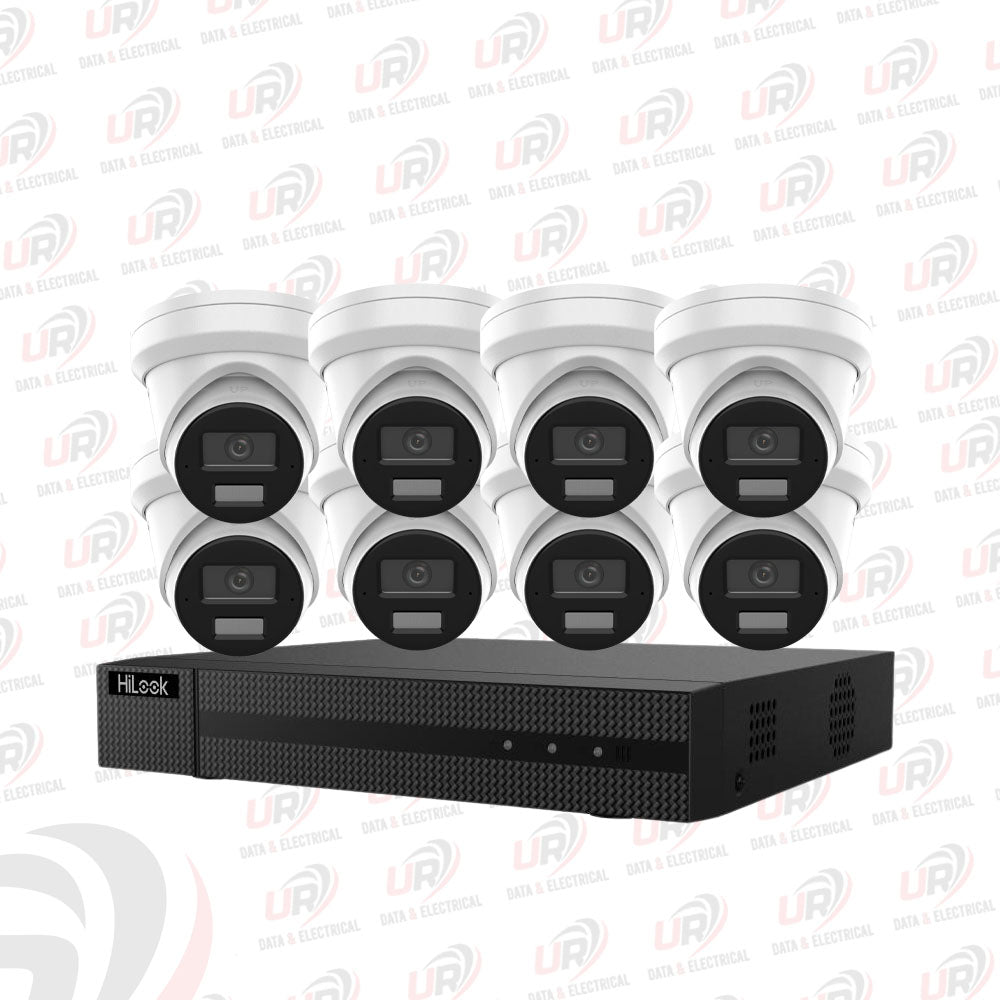 HiLook 8 Camera 6MP CCTV Kit – 8× 361 AI Turret Cameras + 8CH PoE NVR