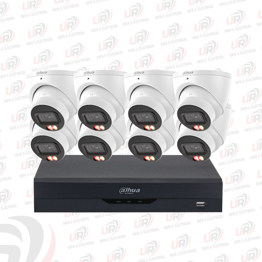 Dahua 8 Camera CCTV Kit | 8× 3667 6MP WizSense Cameras | 8CH AI PoE NVR