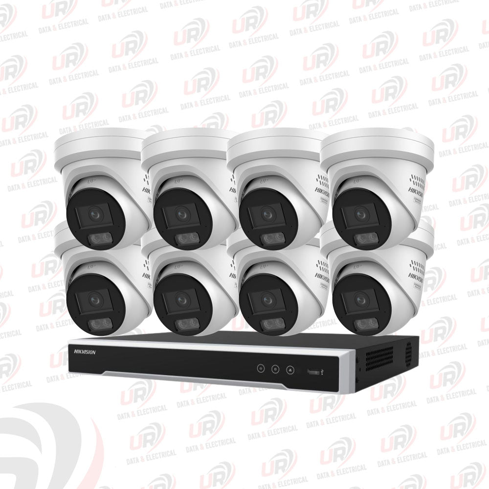 Hikvision 8 Camera 6MP ColorVu 3.0 CCTV Kit | Smart Hybrid Light & 8-Channel PoE NVR