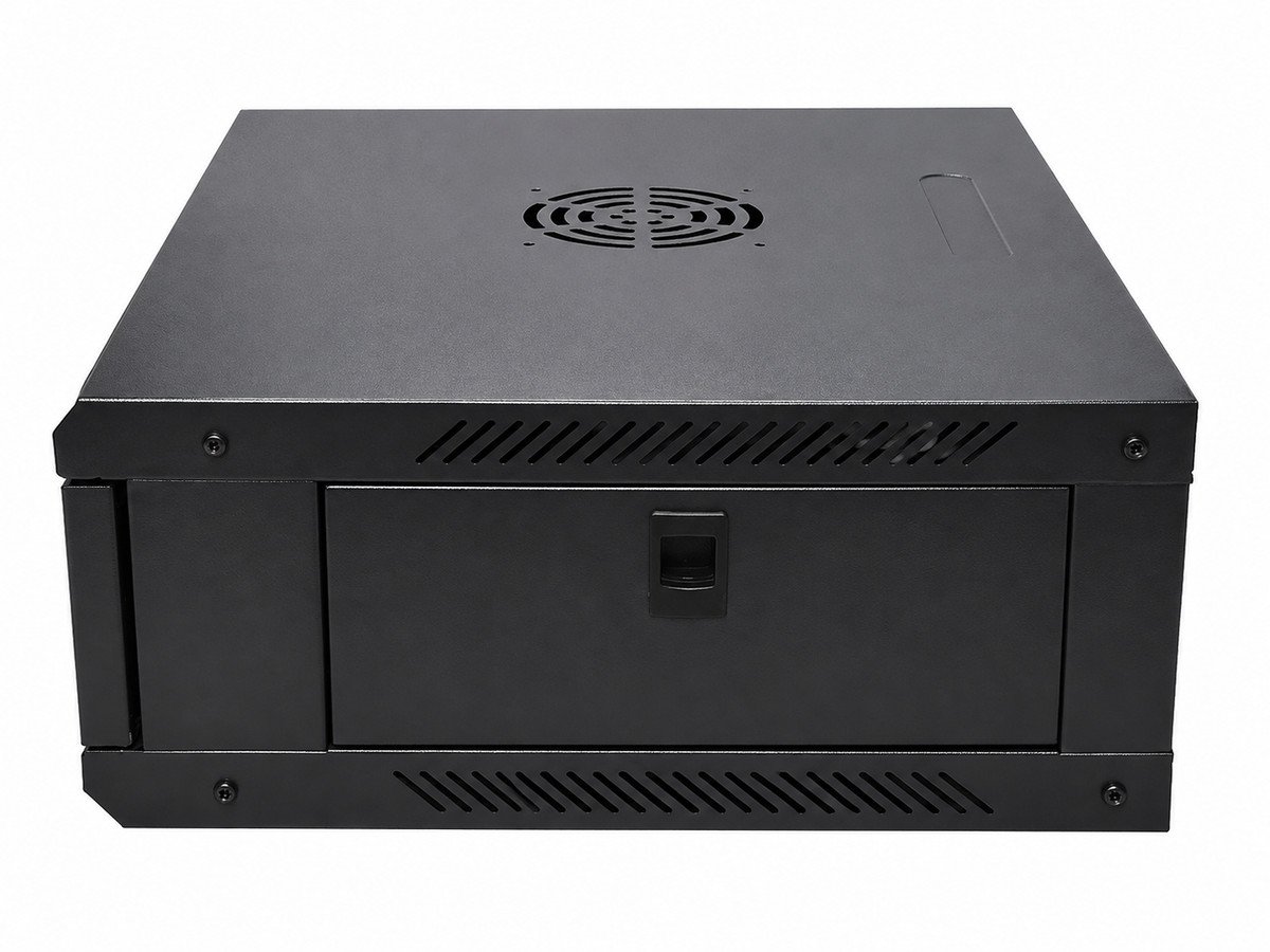 4U Wall Mounted Network Server Rack Cabinet | 530W x 400D x 200H mm Lockable Glass Door