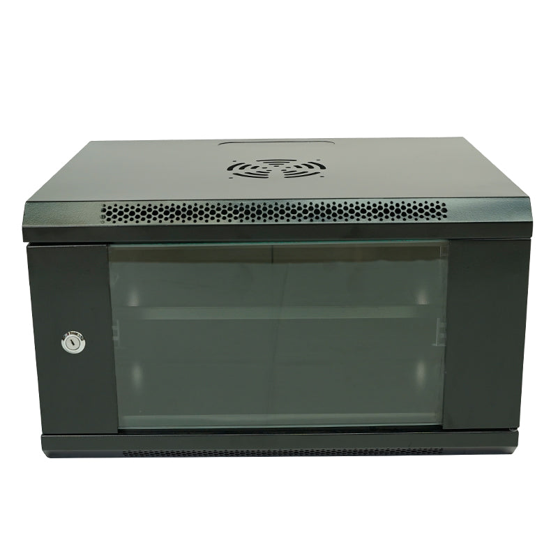 6U Wall Mounted Network Server Rack Cabinet | 530W x 400D x 300H mm Lockable Glass Door