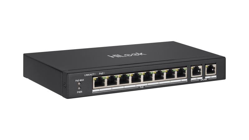 HiLook NS-0310P-60 10-Port Unmanaged PoE Switch | 8 × PoE Ports | 60W PoE Budget