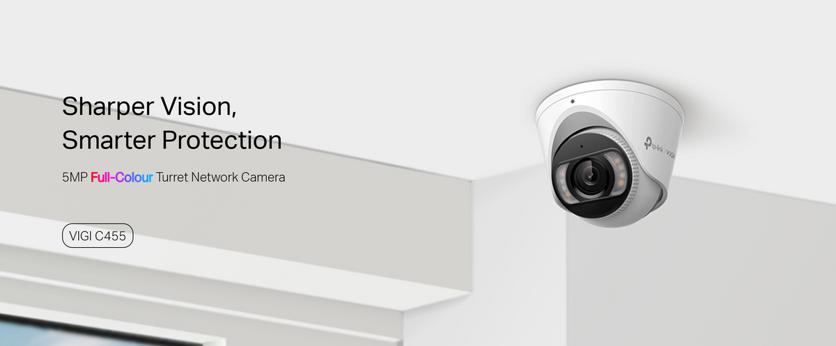TP-Link VIGI S455 5MP TiOC Super HD Full-Colour Turret IP Security Camera