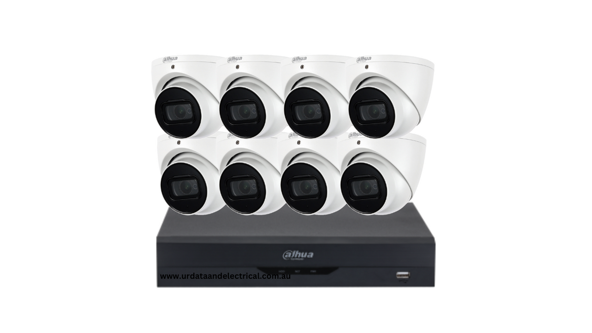 Dahua 8 X 5MP IPC-HDW2541EMP-AS-ANZ IP Turret camera with 8CH AI NVR