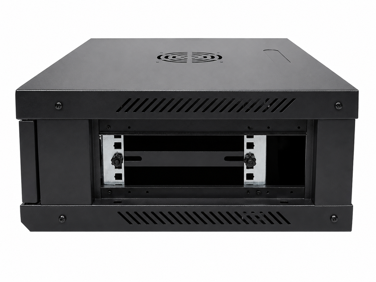 4U Wall Mounted Network Server Rack Cabinet | 530W x 400D x 200H mm Lockable Glass Door