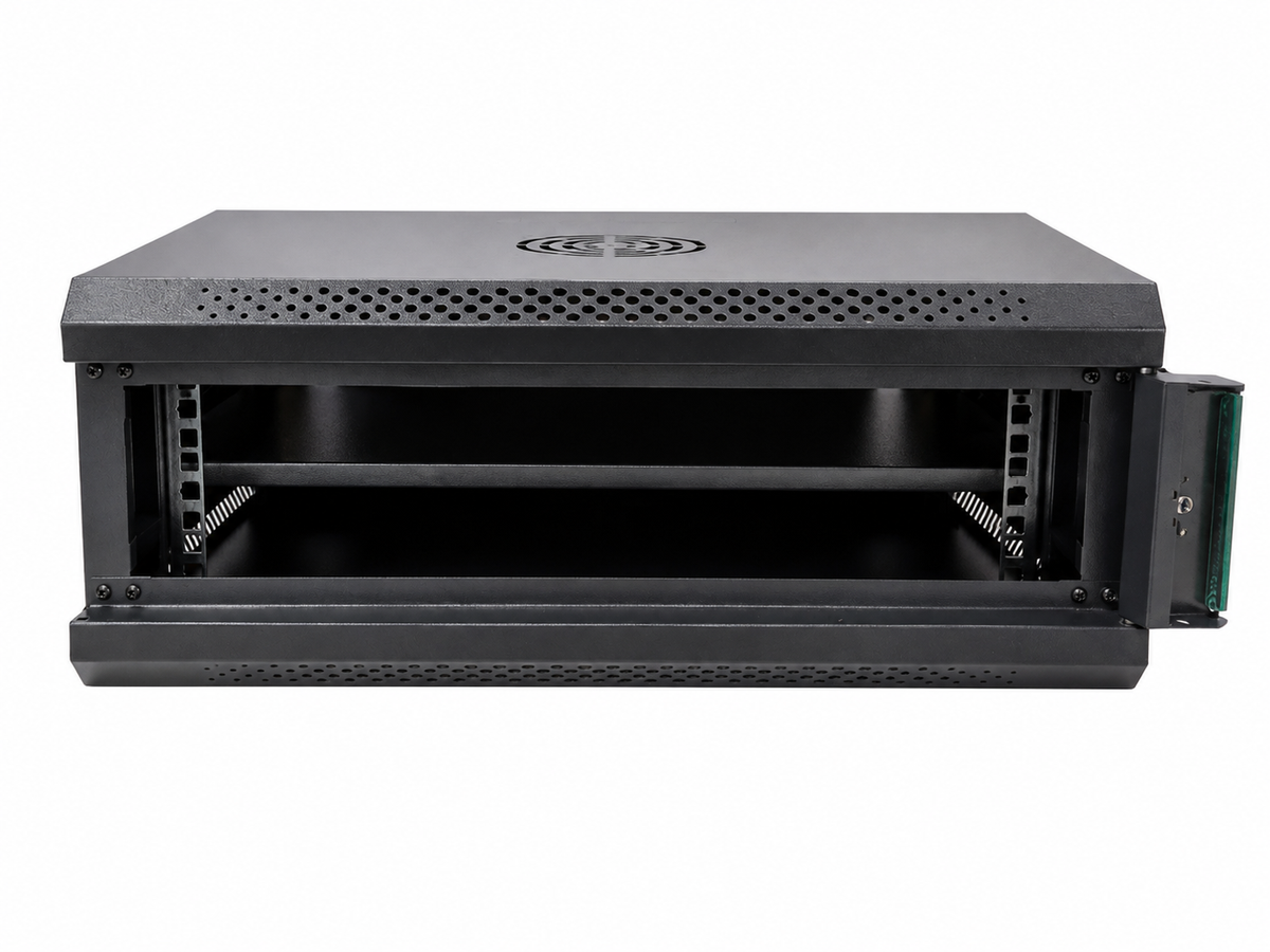 4U Wall Mounted Network Server Rack Cabinet | 530W x 400D x 200H mm Lockable Glass Door