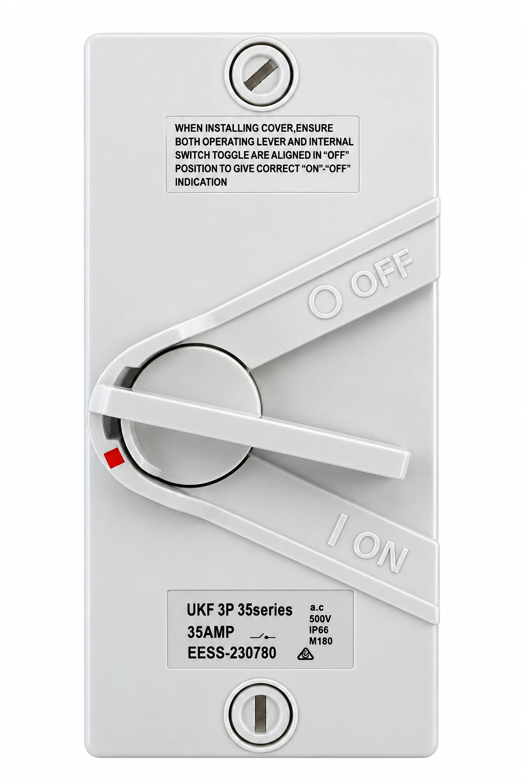 UKF 35 Series 35A 3-Pole Isolator Switch 500V AC IP66 Weatherproof