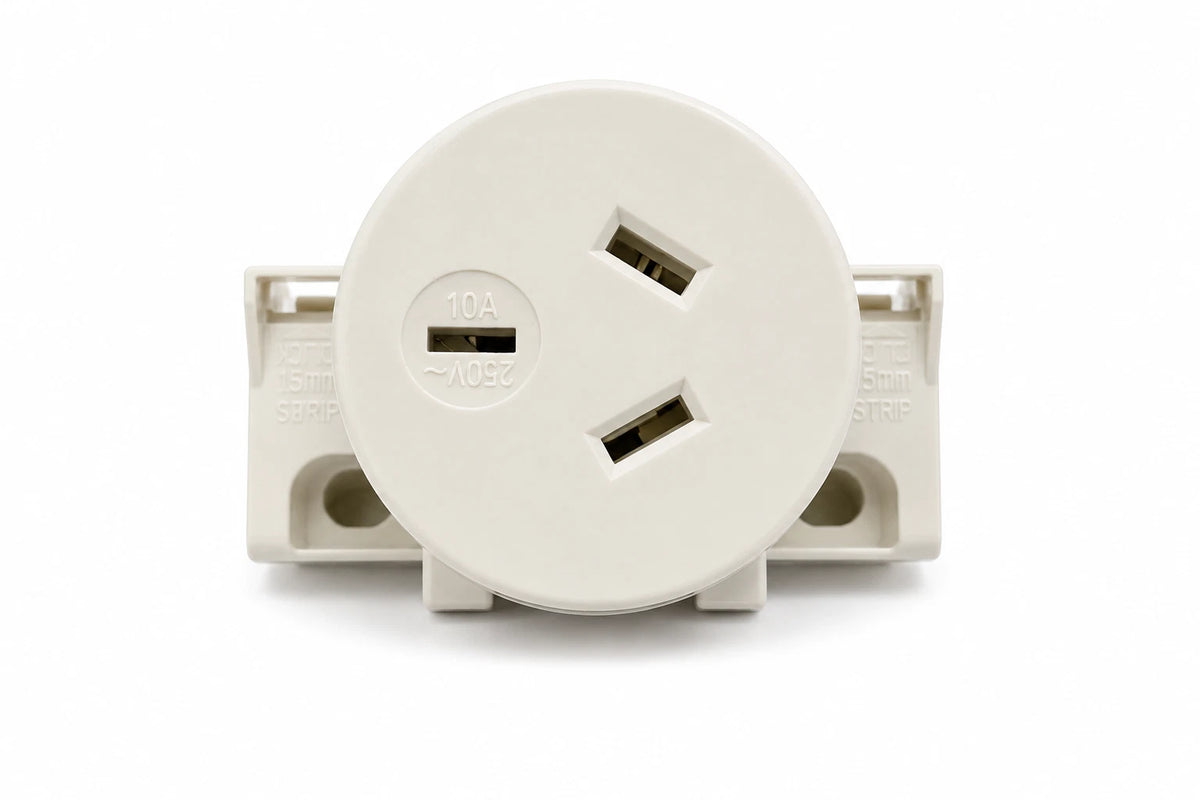 10 x Quick Connect Surface Socket Plug Base 10A 250V Electrical Outlet
