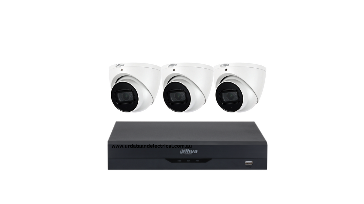 Dahua 3 Camera 5MP CCTV Kit | 3 x IPC-HDW2541EMP-AS-ANZ + 4CH AI NVR