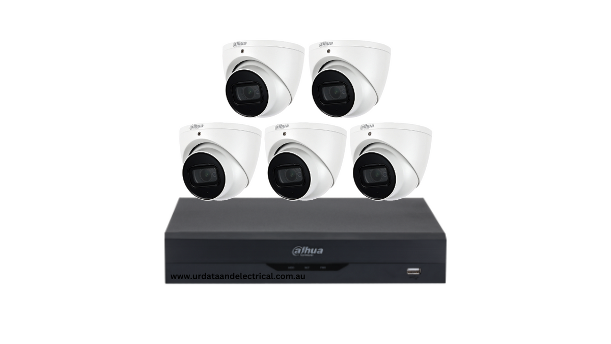 Dahua 5 Camera 5MP CCTV Kit | 5 x IPC-HDW2541EMP-AS-ANZ + 8CH PoE AI NVR