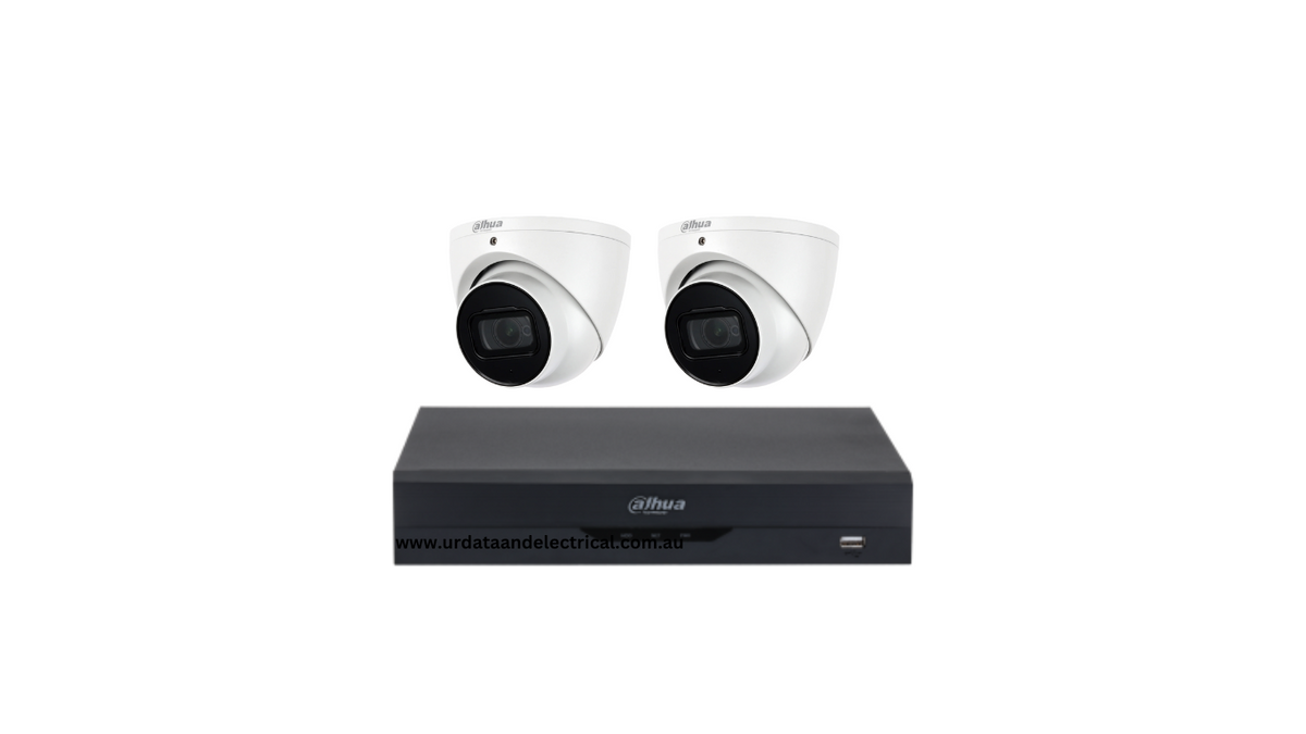 Dahua 2 X 5MP IPC-HDW2541EMP-AS-ANZ camera kit with 4CH Dahua AI NVR