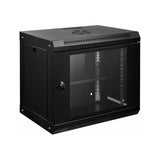12U Wall Mounted Network Server Rack Cabinet | 530W x 400D x 600H mm Lockable Glass Door
