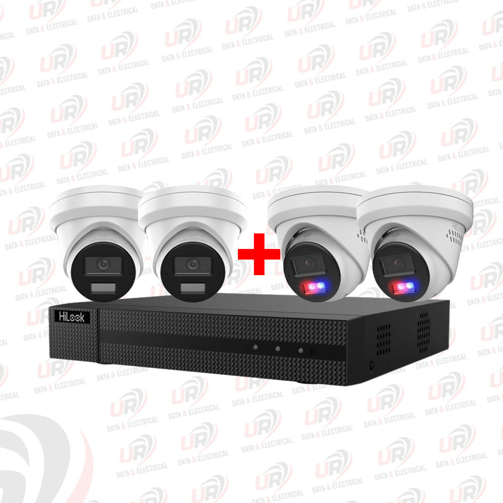HiLook 4-Camera 6MP CCTV Kit | 2 × AcuSense 361 + 2 × Active Deterrence 269 + 4CH PoE NVR