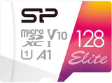 Silicon Power Elite 128GB microSDXC Memory Card | UHS-I A1 V10 U1 Class 10 with SD Adapter