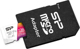 Silicon Power Elite 128GB microSDXC Memory Card | UHS-I A1 V10 U1 Class 10 with SD Adapter