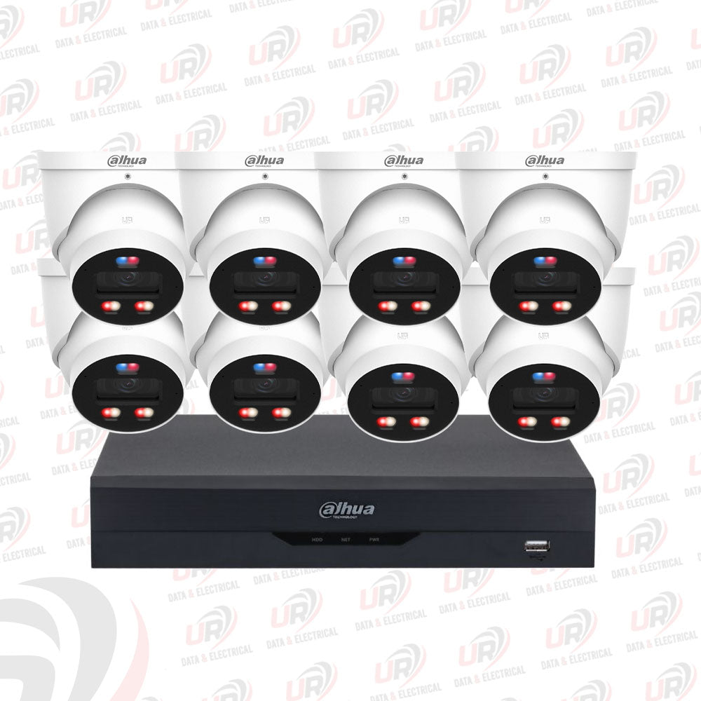 Dahua 8-Camera 8MP 4K TiOC PRO CCTV Kit | 8 × 3849 Pro + 8-Channel PoE NVR