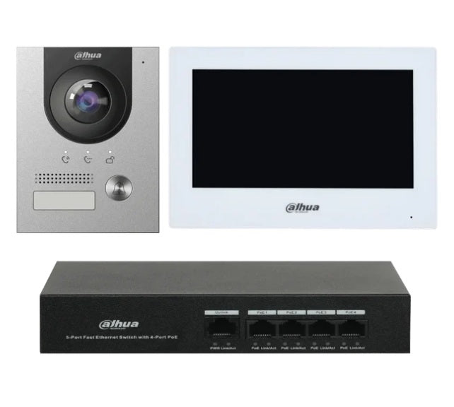 Dahua DHI-KTP01L(S) 2MP Silver IP Video Intercom Kit | Door Station & Monitor