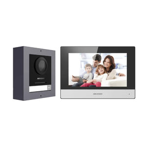 Hikvision DS-KIS602 IP Video Intercom Kit | 2MP Door Station, 7" Monitor & PoE Switch
