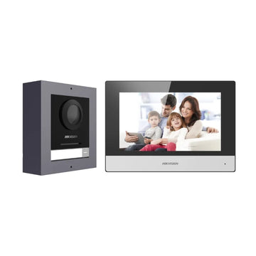Hikvision DS-KIS602 IP Video Intercom Kit | 2MP Door Station, 7" Monitor & PoE Switch