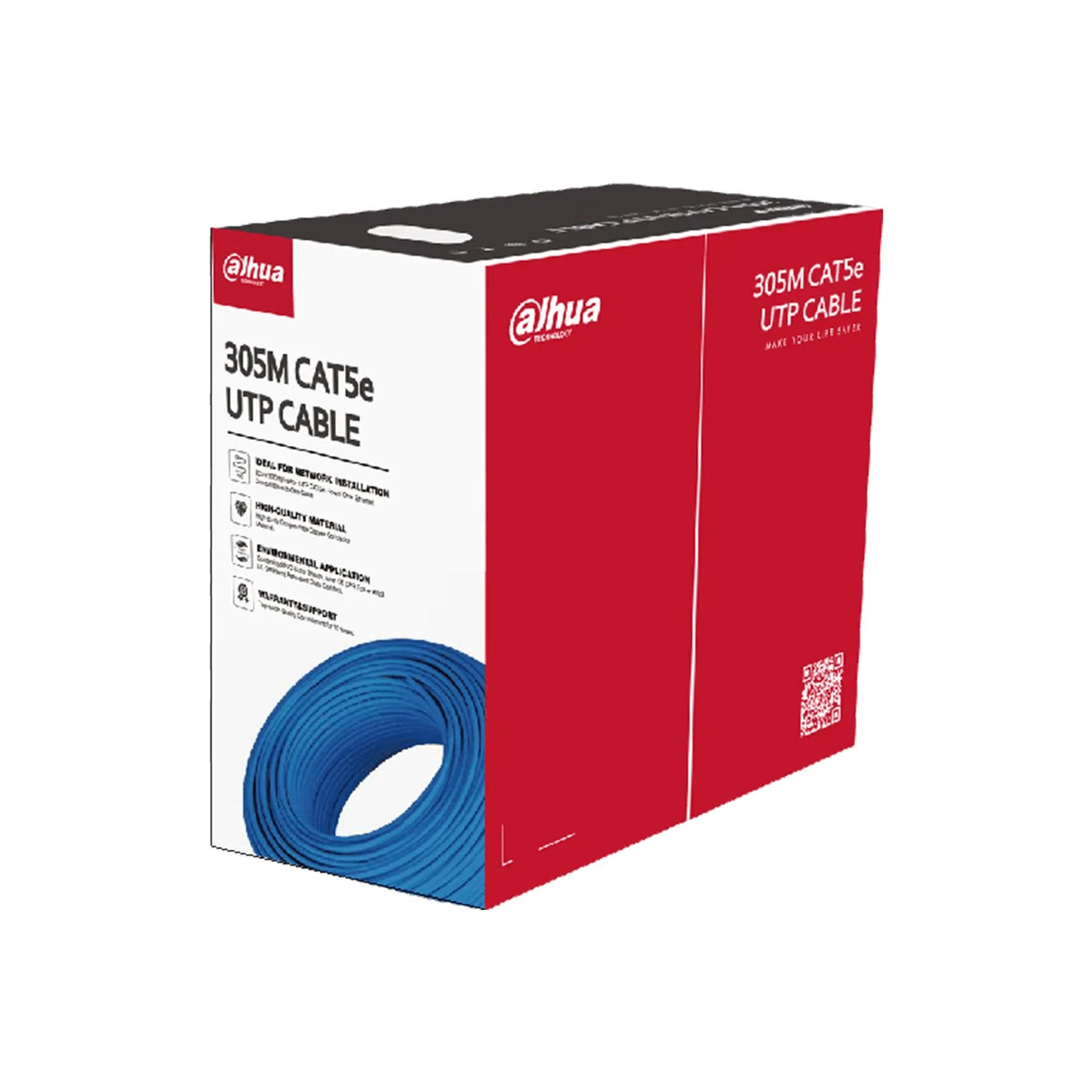 Dahua DH-PFM920I-5EUN Cat5e UTP Network Cable – 305m, PoE, Oxygen-Free Copper