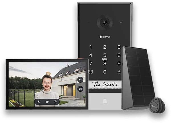 EZVIZ EP7 Smart Video Doorphone | Solar-Powered, 2K Video, Wi-Fi & 7" Touchscreen
