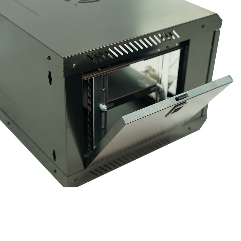 6U Wall Mounted Network Server Rack Cabinet | 530W x 400D x 300H mm Lockable Glass Door