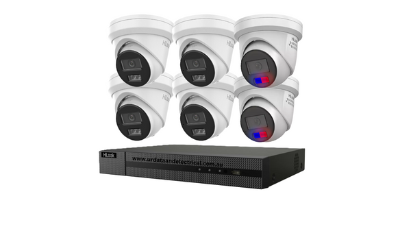 HiLook by Hikvision 6MP 2x IPC-T269-MU/SL, 4 x PC-T262H-MU Camera Kit with 8CH NVR
