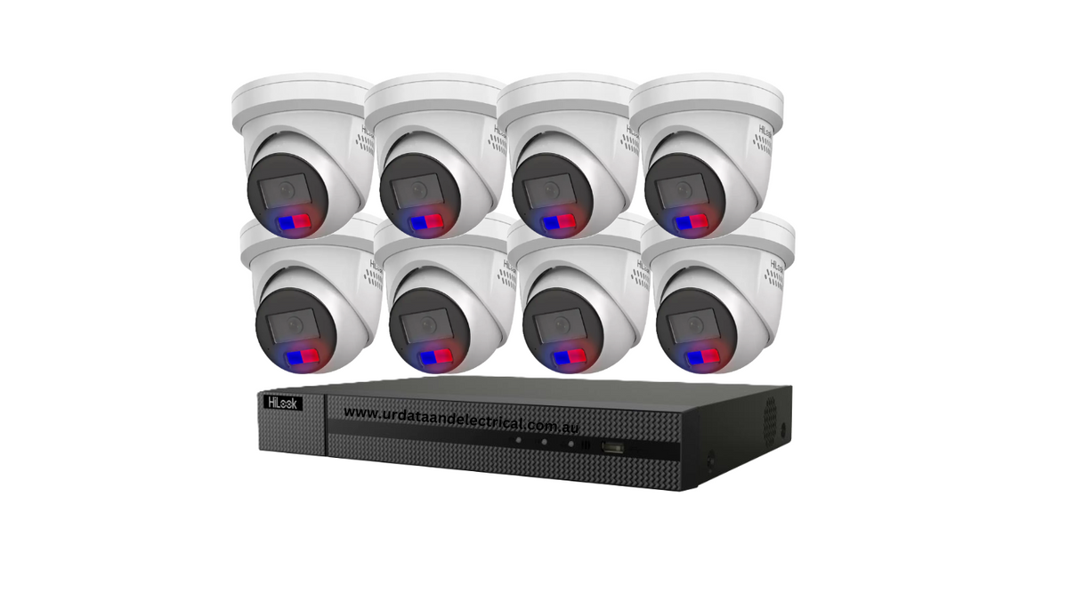HiLook 8 × 6MP IPC-T269-MU/SL All-in-One CCTV Camera Kit with 8CH 4K PoE NVR