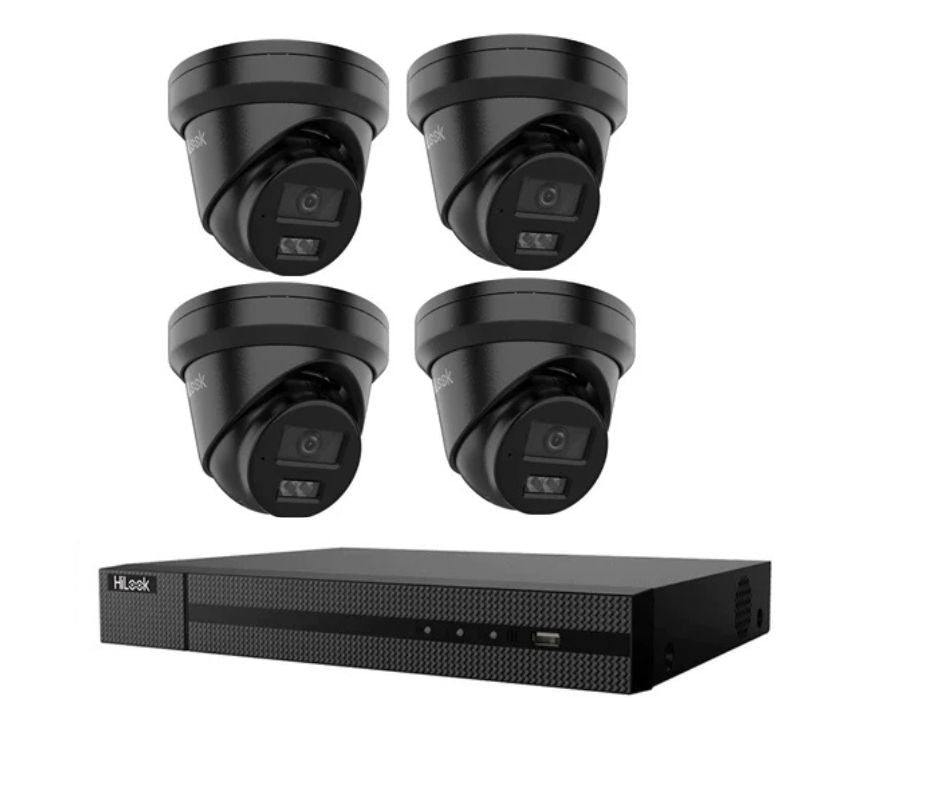 Hilook by Hikvision 4 X 6MP IPC-T262H-MU Camera kit with 4CH NVR BLACK ...