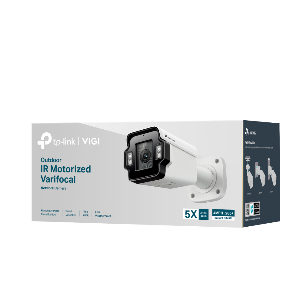 TP-Link VIGI InSight S345ZI 4MP Outdoor IR Motorised Varifocal Bullet IP Security Camera