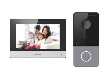 Hikvision DS-KIS603-P(B) Black IP Video Intercom Kit | 2MP Door Station & 7" Wi-Fi Monitor
