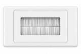 White Brush Wall Plate Cable Entry – TV, AV & Home Theatre