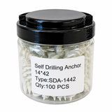 Self-Drilling Wall Anchors for Plasterboard & Drywall – 100 Pack