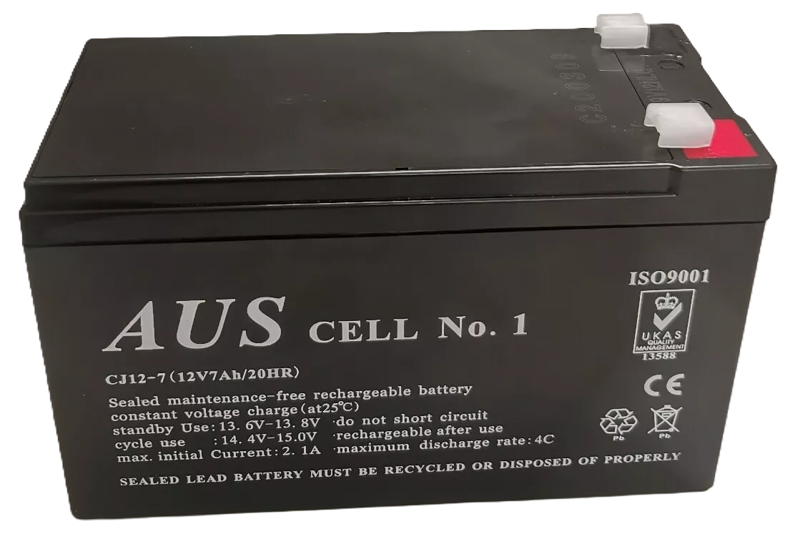 AusCell No.1 12V 7Ah Sealed Lead Acid Rechargeable Battery | SLA Battery
