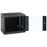 12U Wall Mounted Network Server Rack Cabinet | 530W x 400D x 600H mm Lockable Glass Door