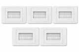 White Brush Wall Plate Cable Entry – TV, AV & Home Theatre