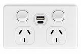 Double Power Point GPO 10A USB + Type-C Fast Charge 3A