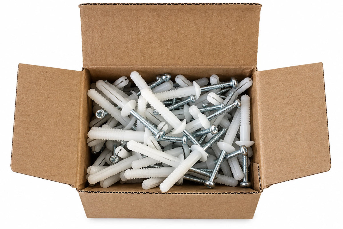 6.5x40mm Mushroom Head Nail-In Anchors – 100 Pack