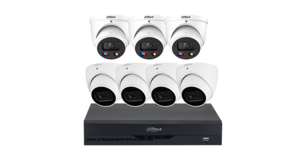 Dahua 4 x 6MP wizsense + 3 X 8MP TIOC S 2.0 Ip Camera kit with 8 Channel AI NVR